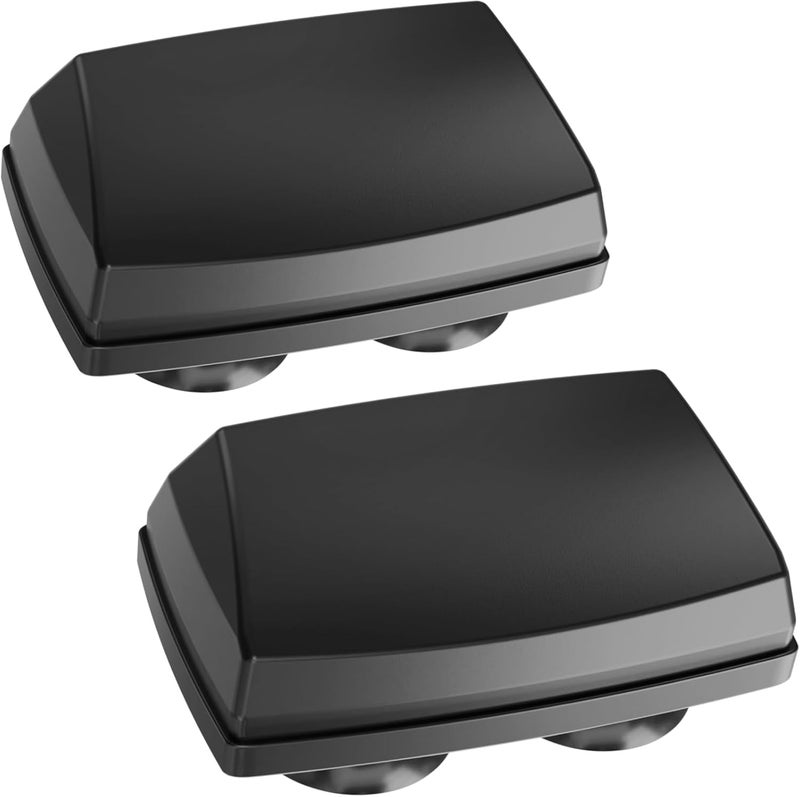 FLLIK 2 Pack EZ Pass Holder & Cover with Super Strong Suction Cups for Car Windshield Ezpass Mount Holder Toll Pass Transponder iPass Holder All Black - Image 1